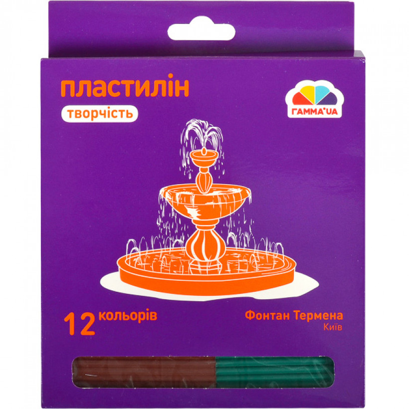 Пластилін "Творчість" 12 кольорів, 240 г "Гамма"- купити за вигідними ...